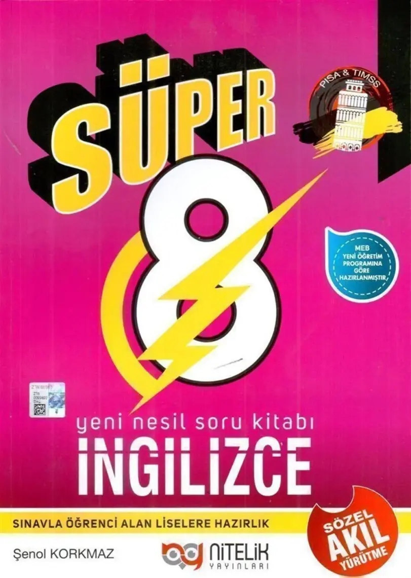 Nitelik Yayınları 8. Sınıf Yeni Nesil Süper İngilizce Soru Kitabı