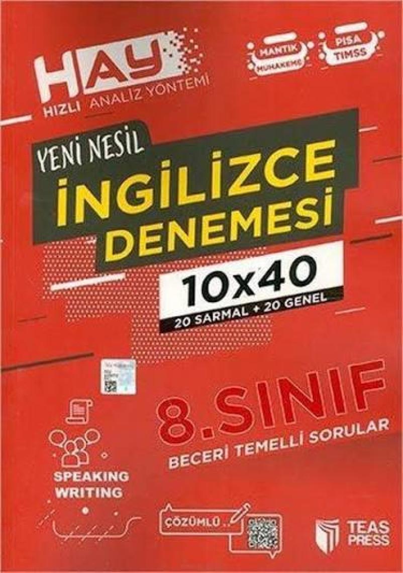 Teas Press 8. Sınıf İngilizce Denemesi 40 Adet