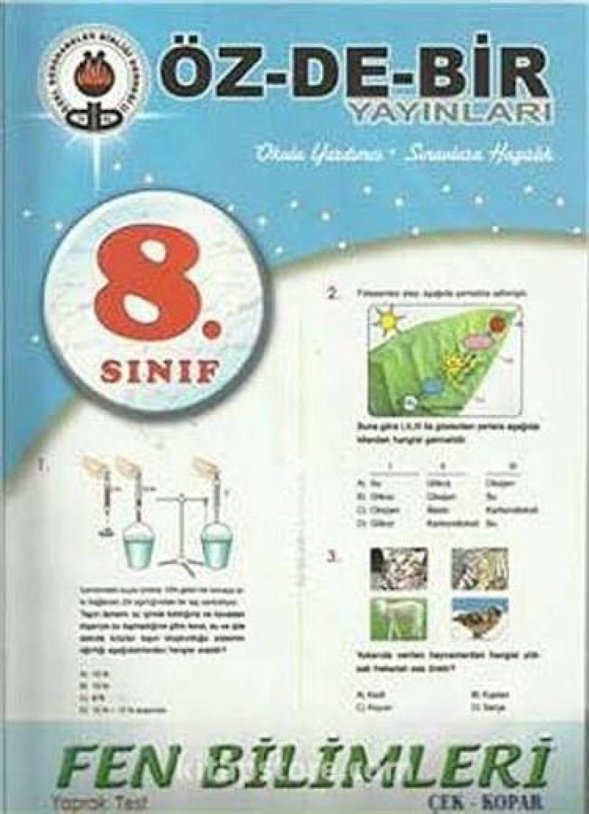 Özdebir Yayınları 8.Sınıf Fen Bilimleri Çek Kopar Yaprak Test