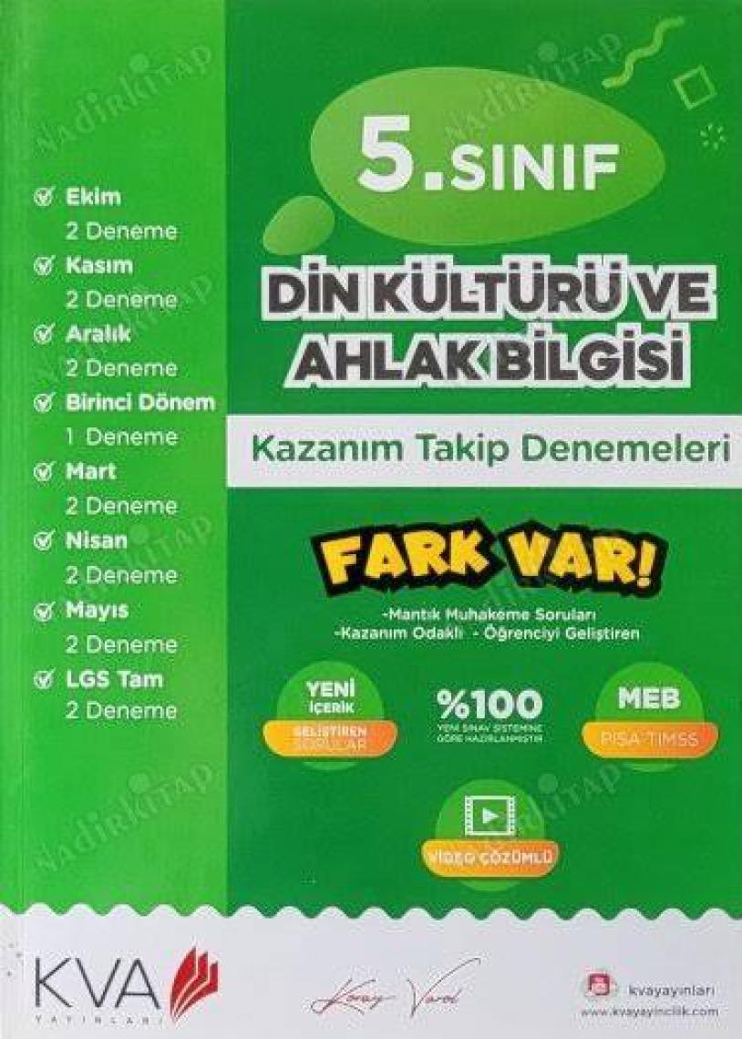 Koray Varol Akademi  6.Sınıf Fen Bilimleri Kazanım Takip Denemeleri