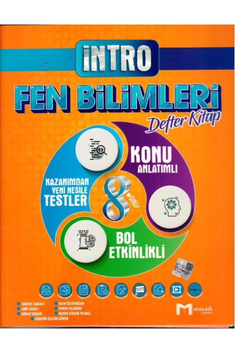 8.sınıf Mozaik Intro Defter Fen Bilimleri