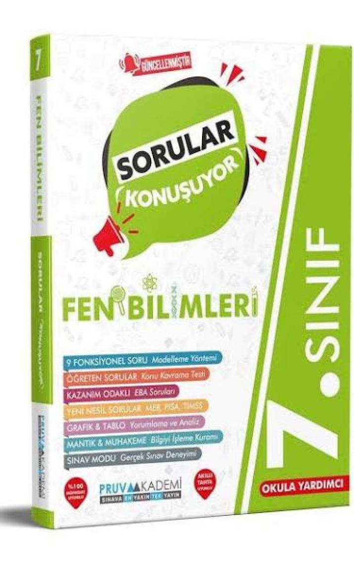 Pruva Akademi 7. Sınıf Fen Bilimleri Sorular Konuşuyor Soru Bankası