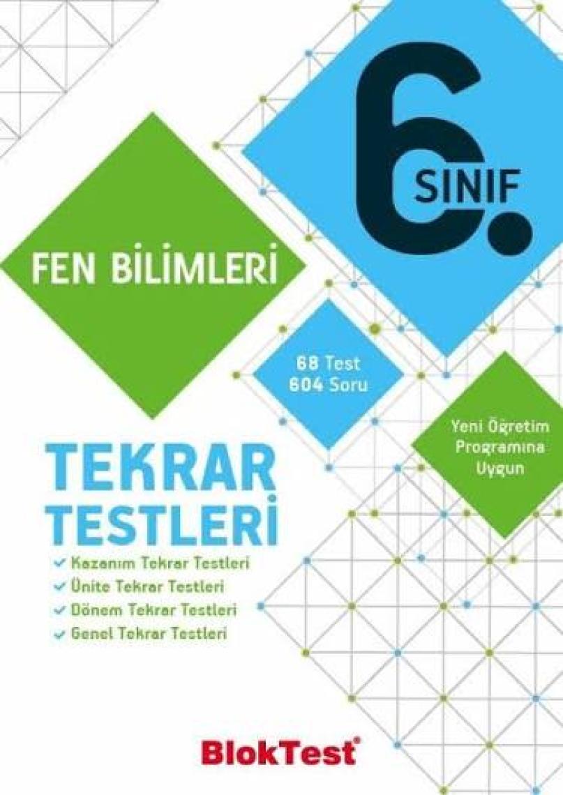 Bloktest Yayınları Fen Bilimleri Tekrar Testleri 6.Sınıf