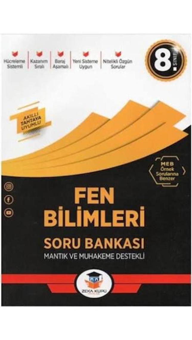 8.Sınıf Fen Bilimleri Soru Bankası Zeka Küpü Yayınları