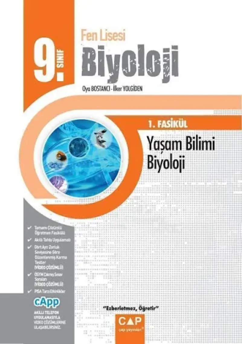 Çap Yayınları 9. Sınıf Fen Lisesi Biyoloji Seti