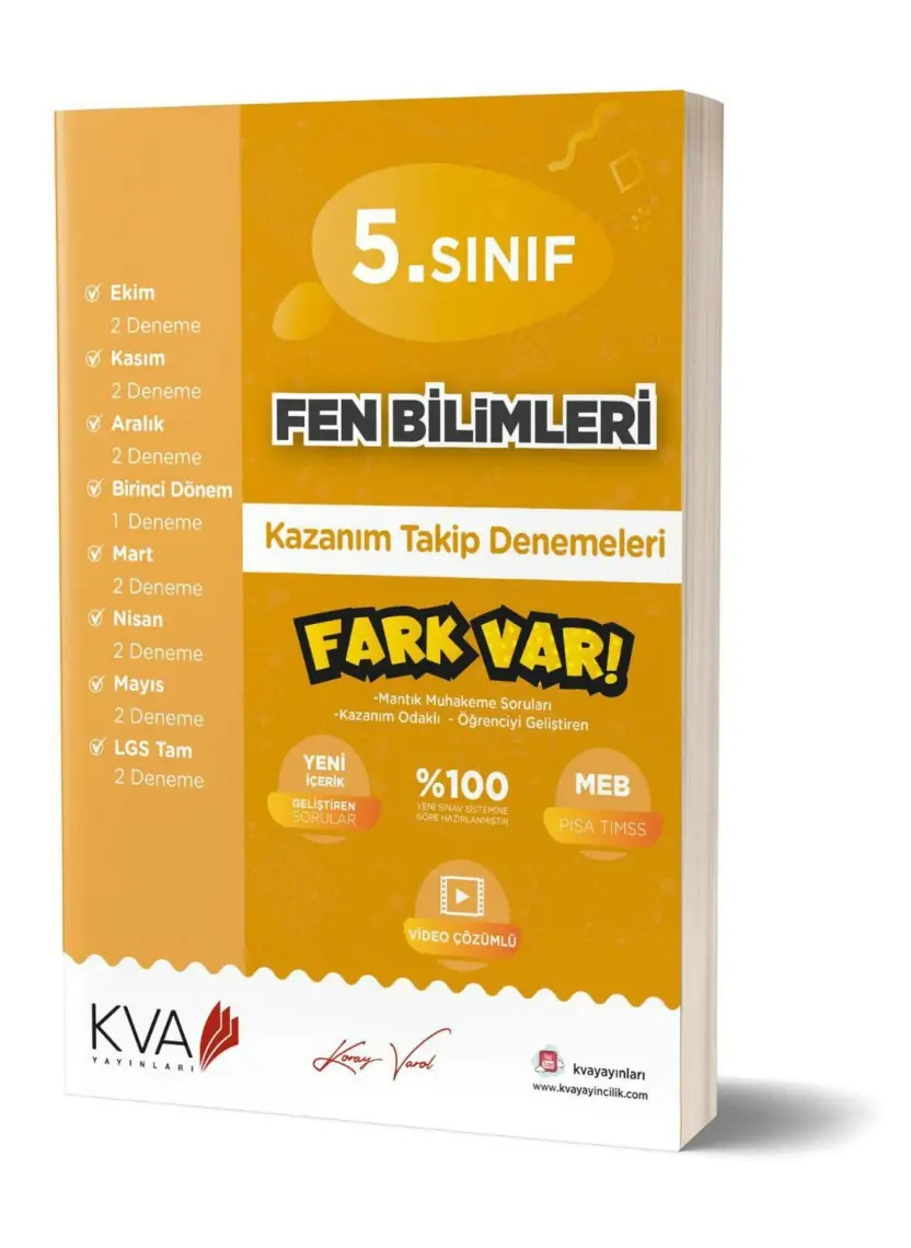 Koray Varol Akademi  5.Sınıf Fen Bilimleri Kazanım Takip Denemeleri