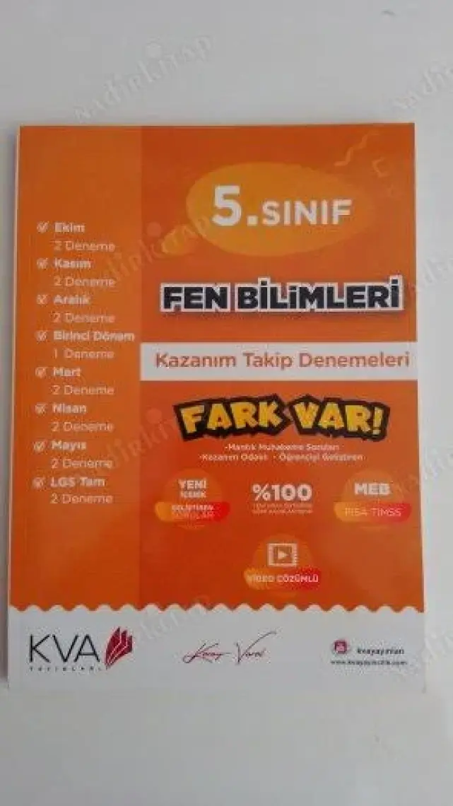 Koray Varol Akademi  5.Sınıf Fen Bilimleri Kazanım Takip Denemeleri