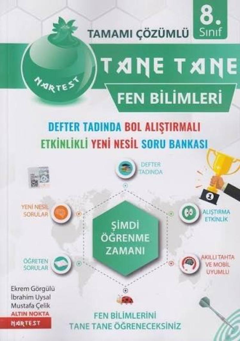 Nartest Yayınevi Nartest Yayınları Tane Tane Fen Bilimleri Soru Bankası