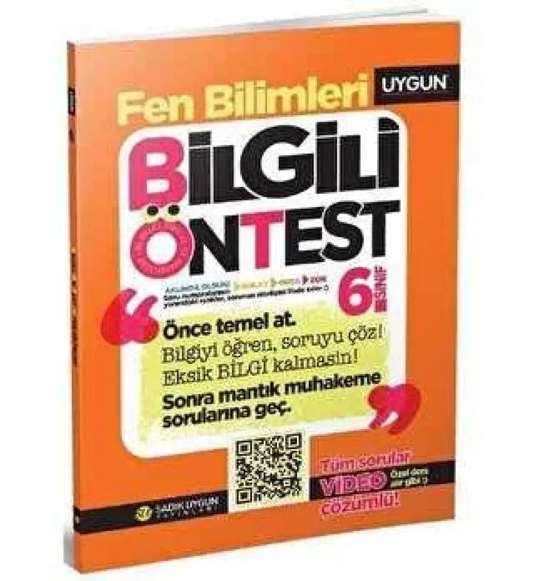 Sadık Uygun Yayınları – Bilgili Ön Test – Fen Bilimleri 6. Sınıf