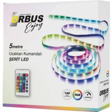 Orbus Uzaktan Kumandalı RGB Şerit Led - Renkli - 5 m