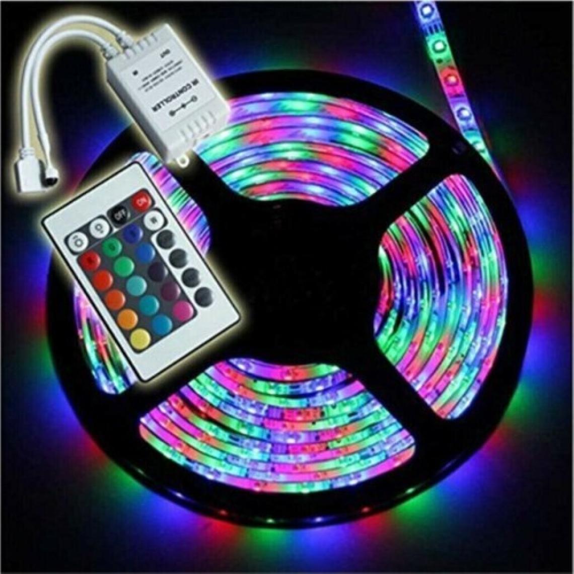 Pratik Mağazam  LED Animasyonlu Tak Çalıştır Kumandalı Trafolu Rgb Şerit Işık Aydınlatma 5 Metre