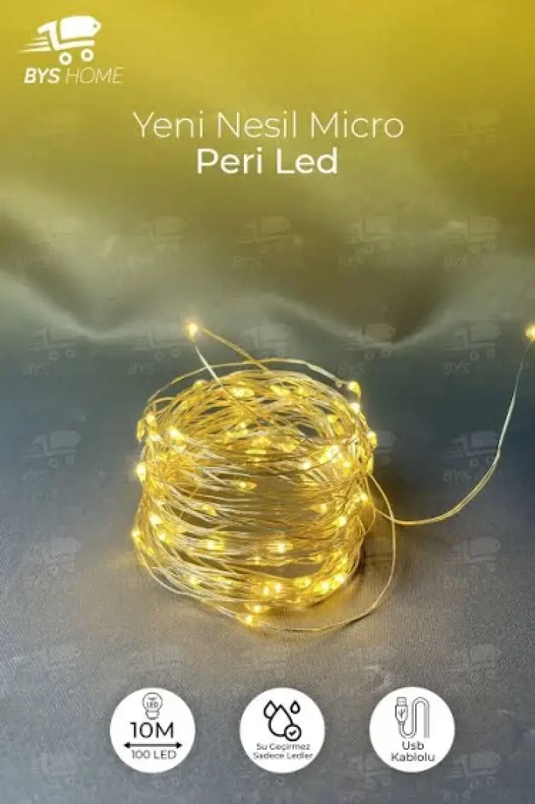 BYSHOME Peri Led Işık 10 Metre USB ile Çalışan Çok Amaçlı Dekoratif Aydınlatma