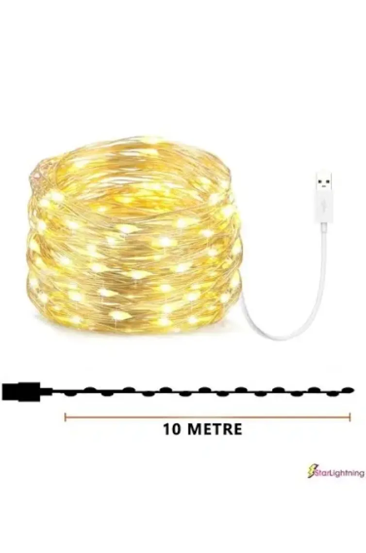 BYSHOME Peri Led Işık 10 Metre USB ile Çalışan Çok Amaçlı Dekoratif Aydınlatma