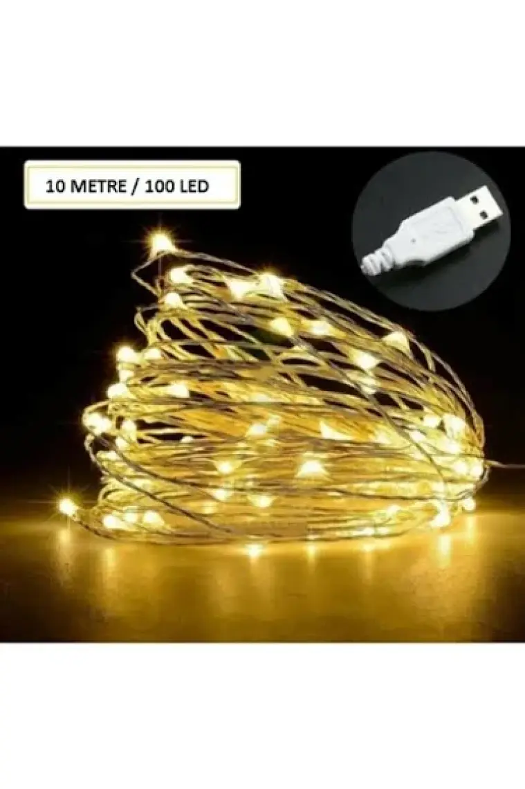 BYSHOME Peri Led Işık 10 Metre USB ile Çalışan Çok Amaçlı Dekoratif Aydınlatma