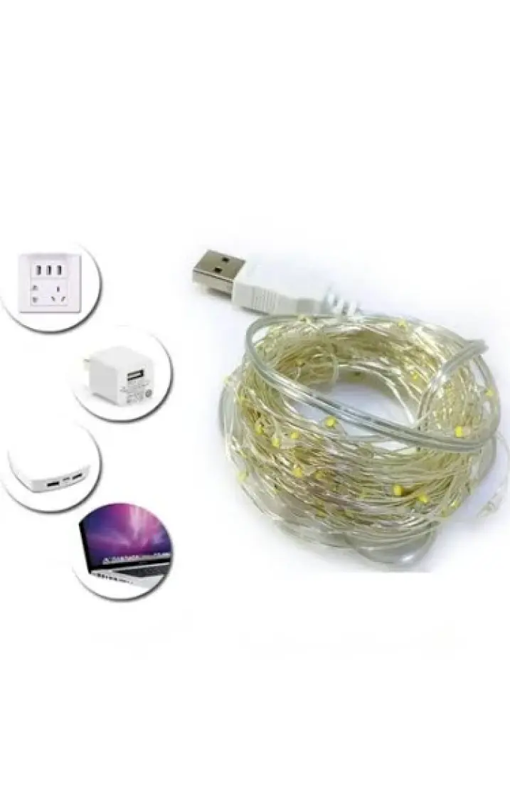 BYSHOME Peri Led Işık 10 Metre USB ile Çalışan Çok Amaçlı Dekoratif Aydınlatma