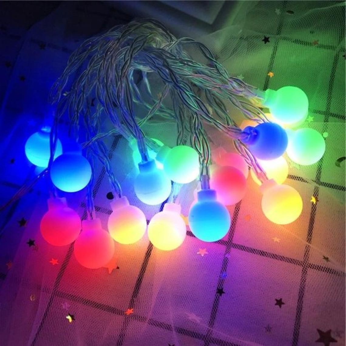 Bssm 3m 20 LED Beyaz Top Rgb Işık Pilli 2 Kademeli