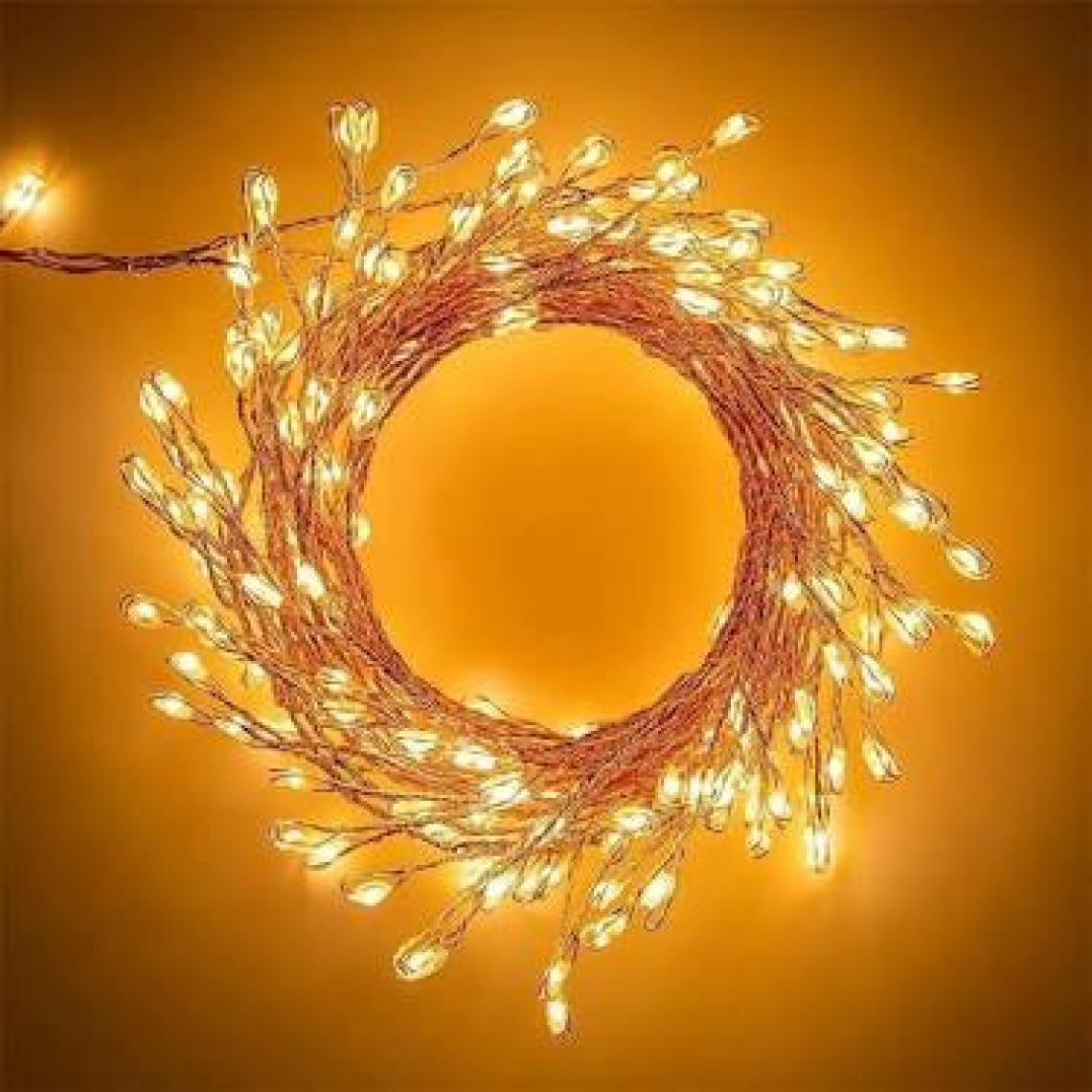 Sge Teknoloji 6 M 200 LED Pilli Sarı Işık Lamba Ev Dekorasyon Parti Düğün Süsü