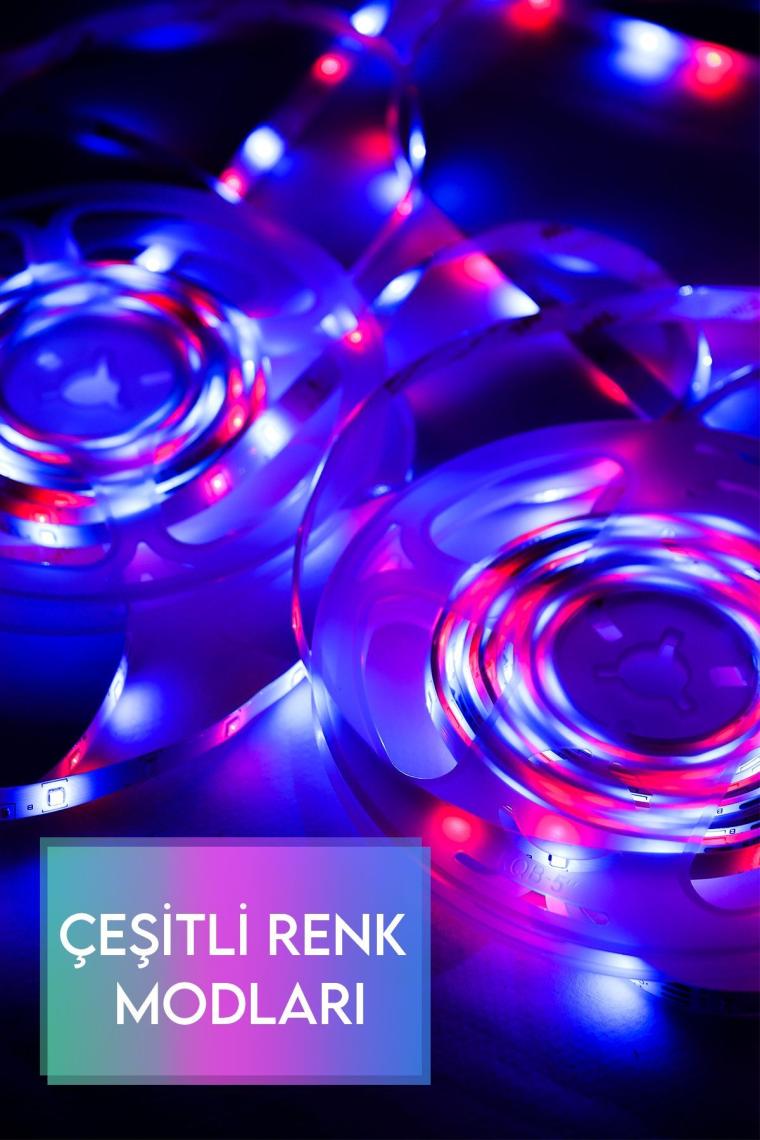 Ctn Rgb Ledon Şerit LED 5 Metre Kumandalı Animasyonlu