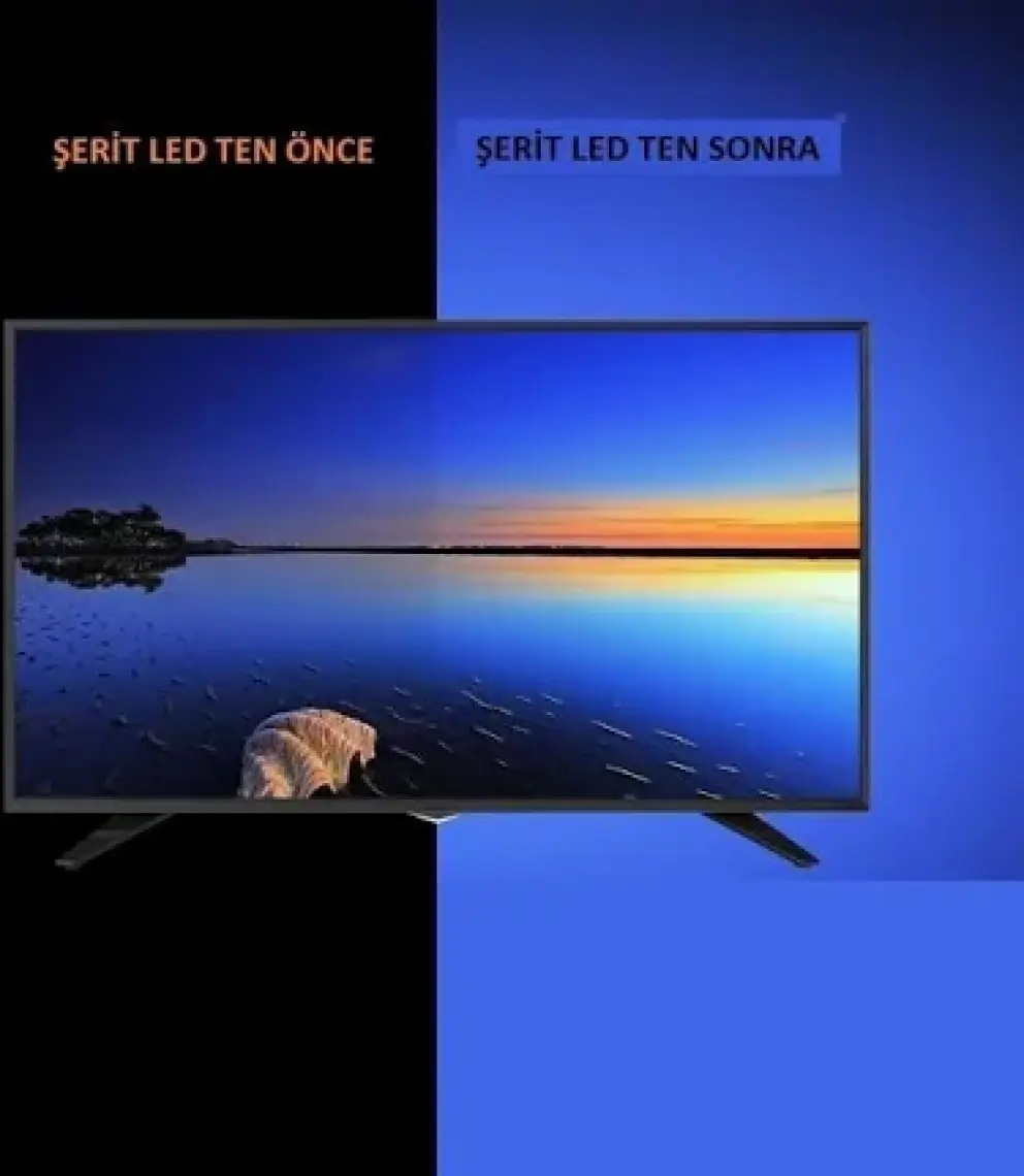 Triline Tv Arkası Bluetooth Rgb Usb Led Şerit Aydınlatma 16 Renk 3 m