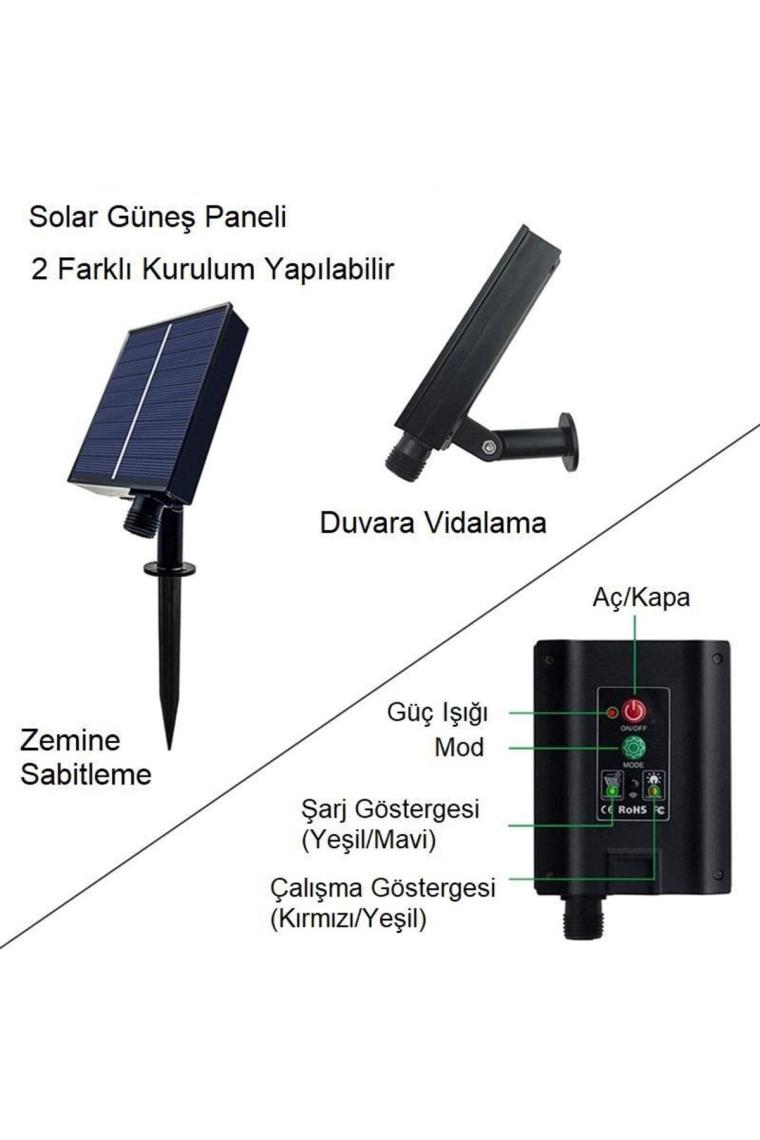 Upway Güneş Enerjili Solar Aydınlatma 5 Metre Silikonlu Şerit LED Ev Bahçe Süsleme Dekor