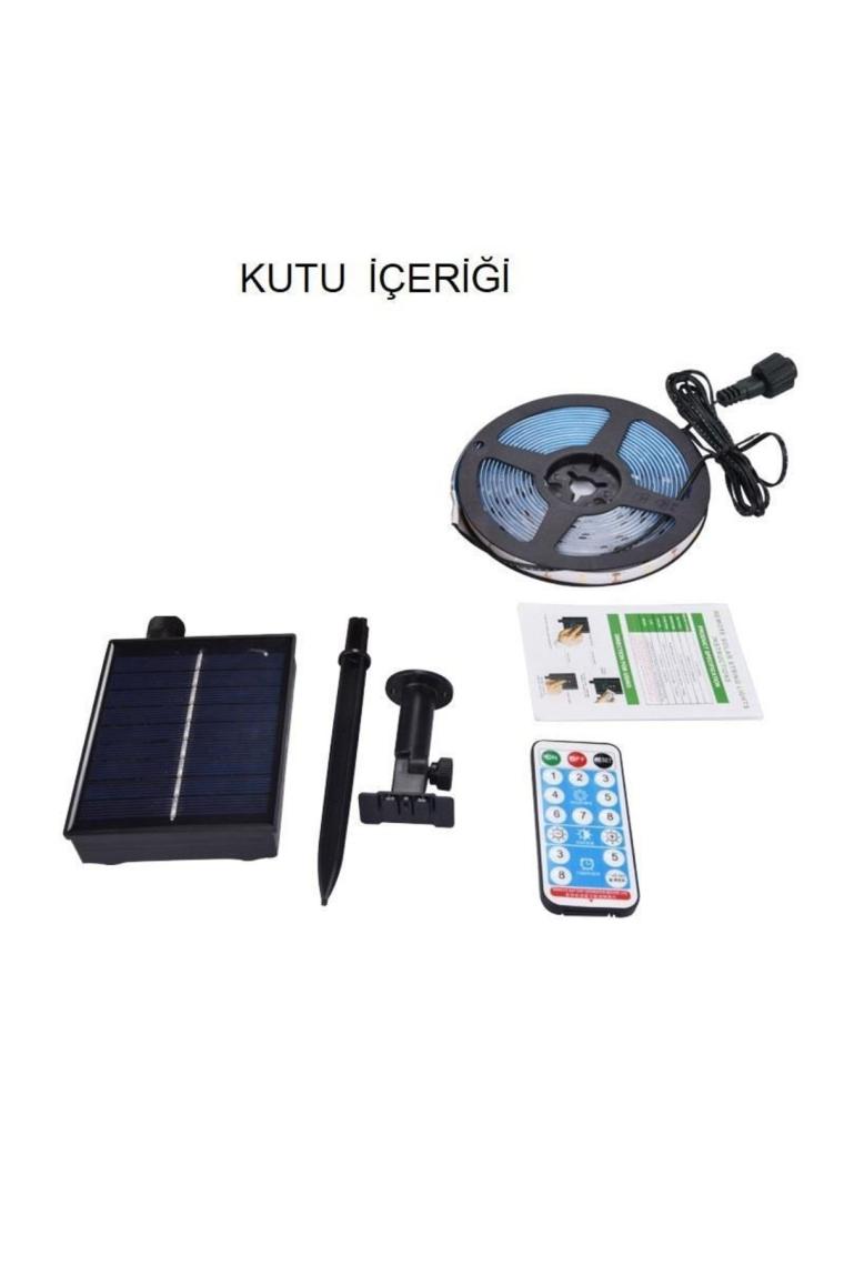 Upway Güneş Enerjili Solar Aydınlatma 5 Metre Silikonlu Şerit LED Ev Bahçe Süsleme Dekor