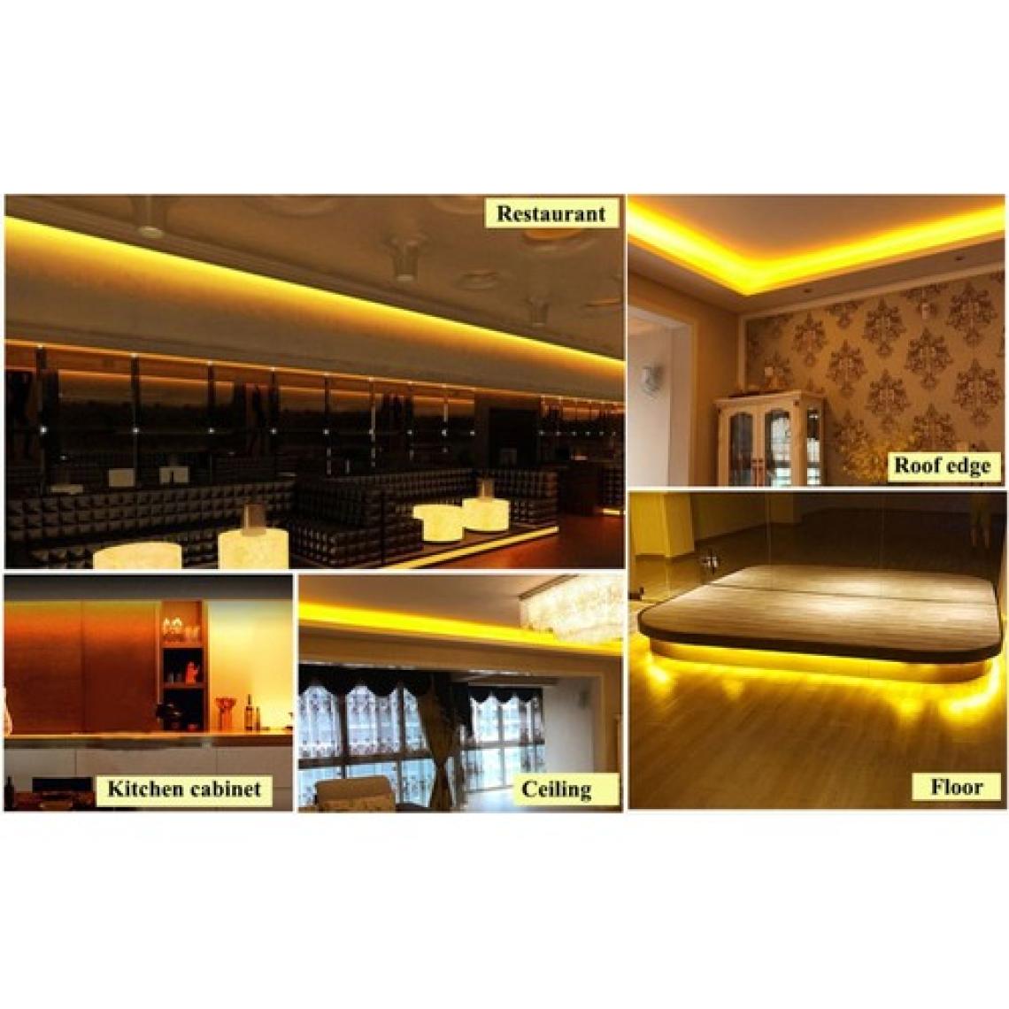 Amber LED 4040 Yeni Nesil Şerit LED Amber 10 Metre + 10 Amper 120 Watt LED Trafo