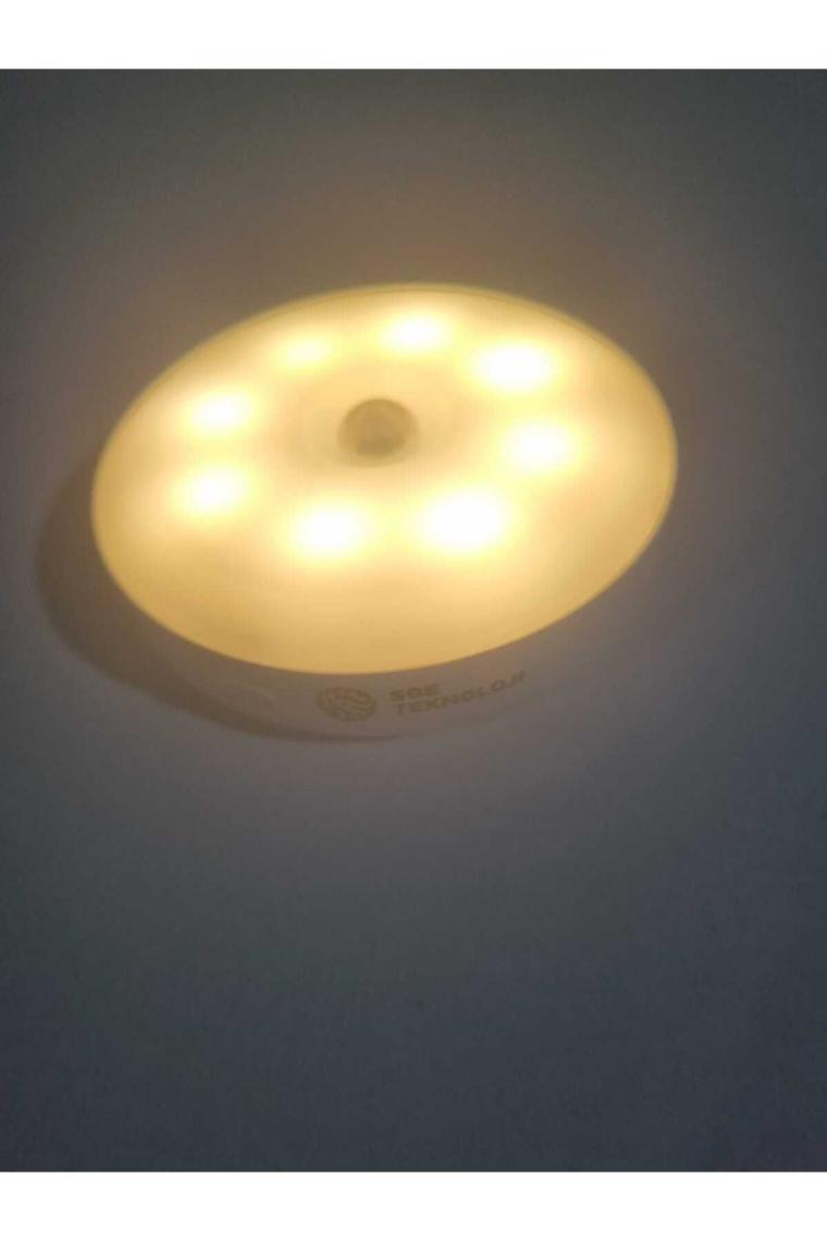 Sge Teknoloji  Teknoloji̇ Hareket Sensörlü Sari Renk USB Şarjli LED Işik Lamba