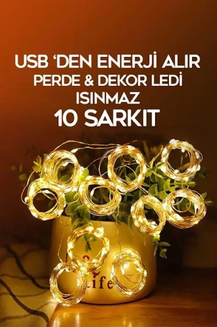 Suled   Perde LED 3x3 Metre Kumandalı 8 Mod Ambiyans Ayarlabilir Boy Dekor Mikro LED Işık