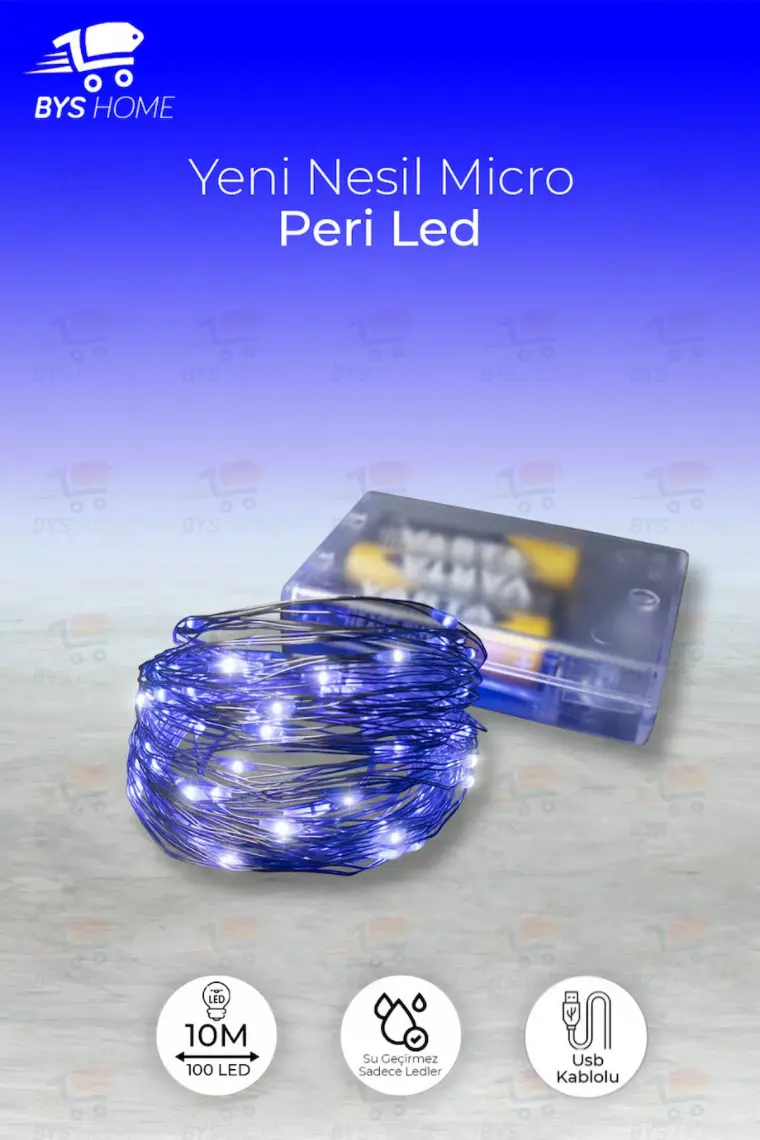 BYSHOME Peri Led Işık 10 Metre USB ile Çalışan Çok Amaçlı Dekoratif Aydınlatma