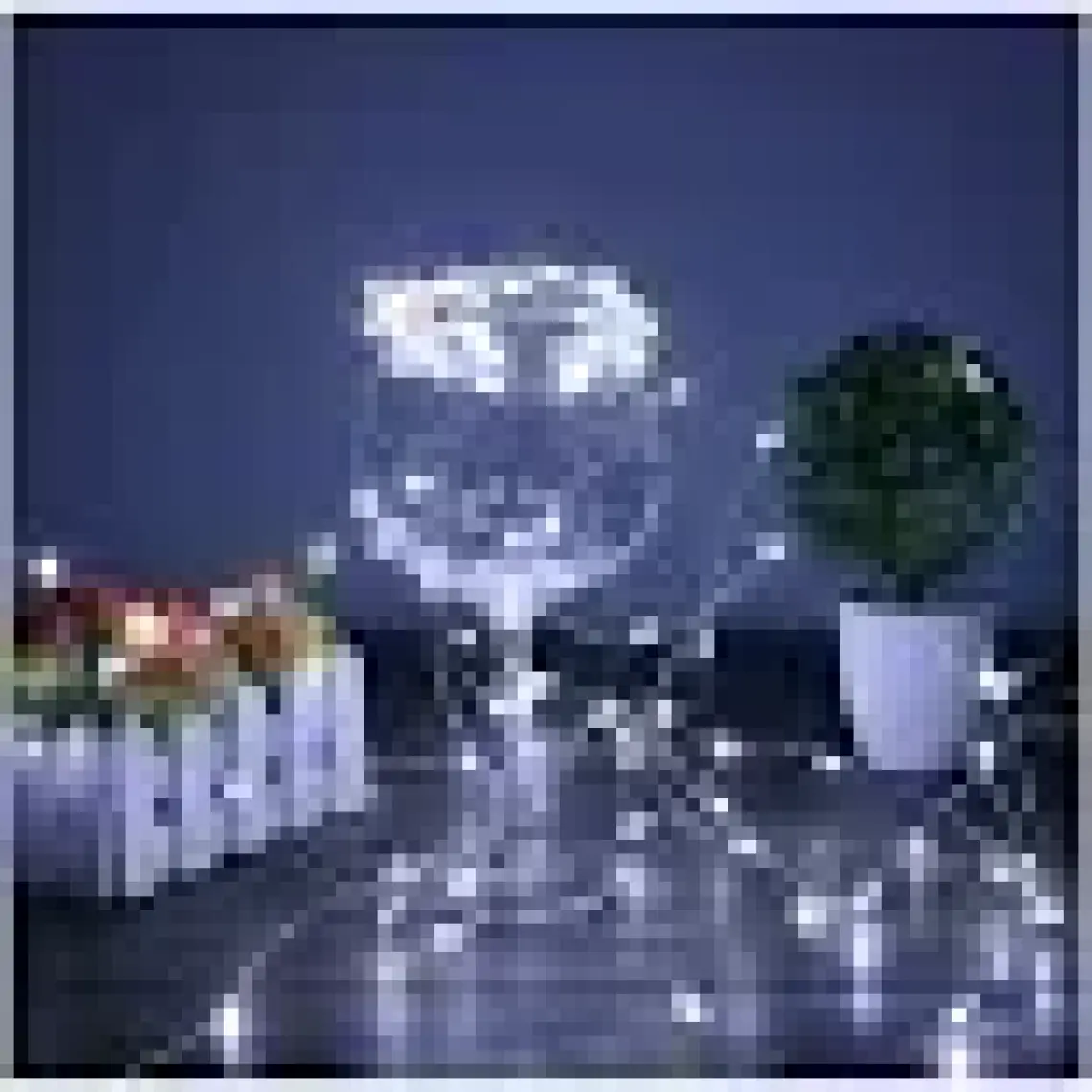 BYSHOME Dekoratif 8 Fonksiyonlu Yıldız Desenli Perde LED 12 Sarkıt Ip LED