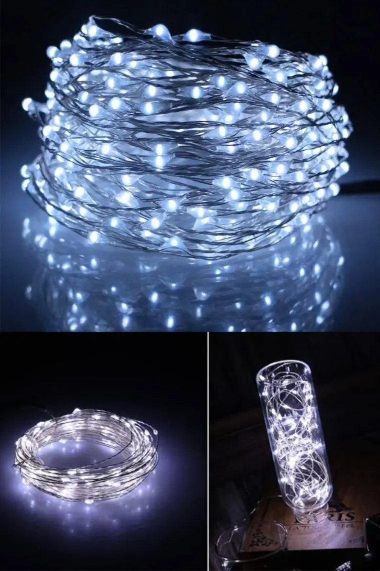 BYSHOME Dekoratif 8 Fonksiyonlu Yıldız Desenli Perde LED 12 Sarkıt Ip LED