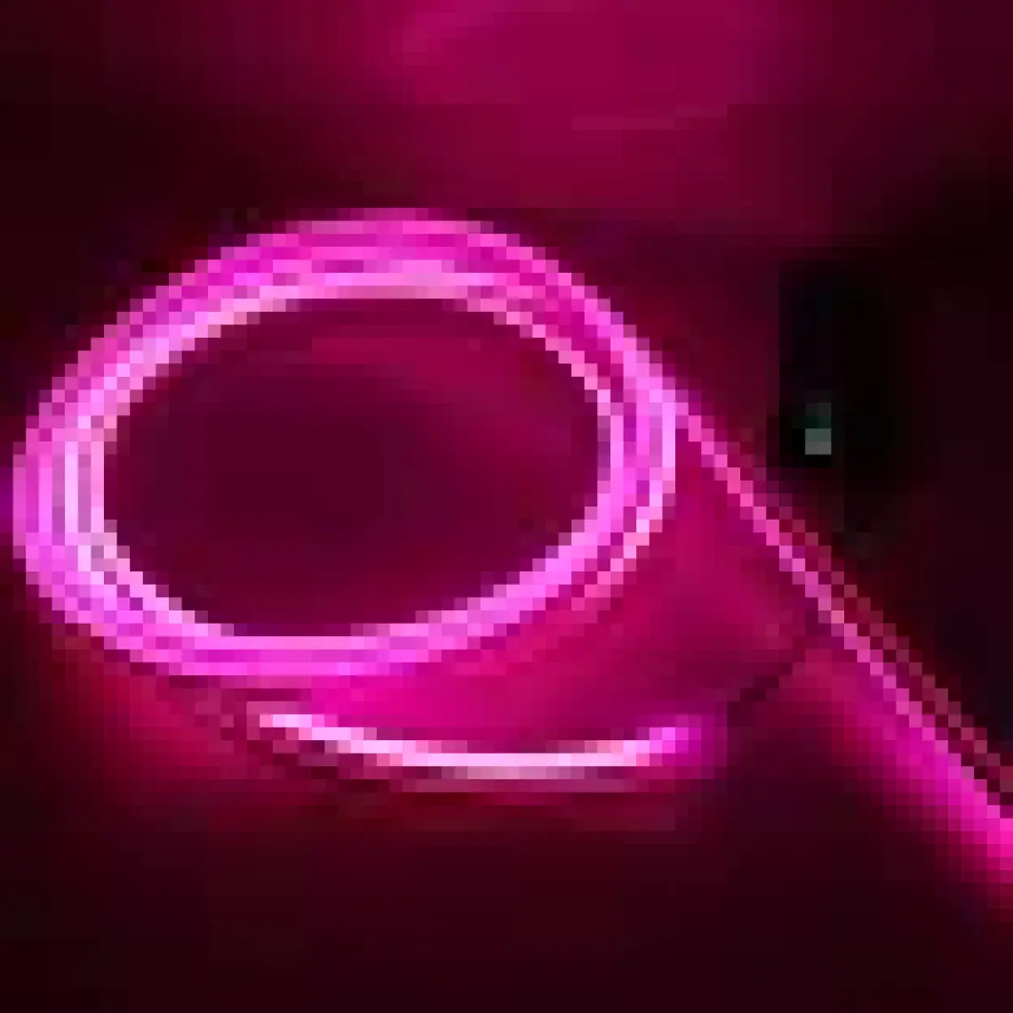 En Parlak Neon LED 12 Volt Pembe Işık Dış Mekan 5 Metre