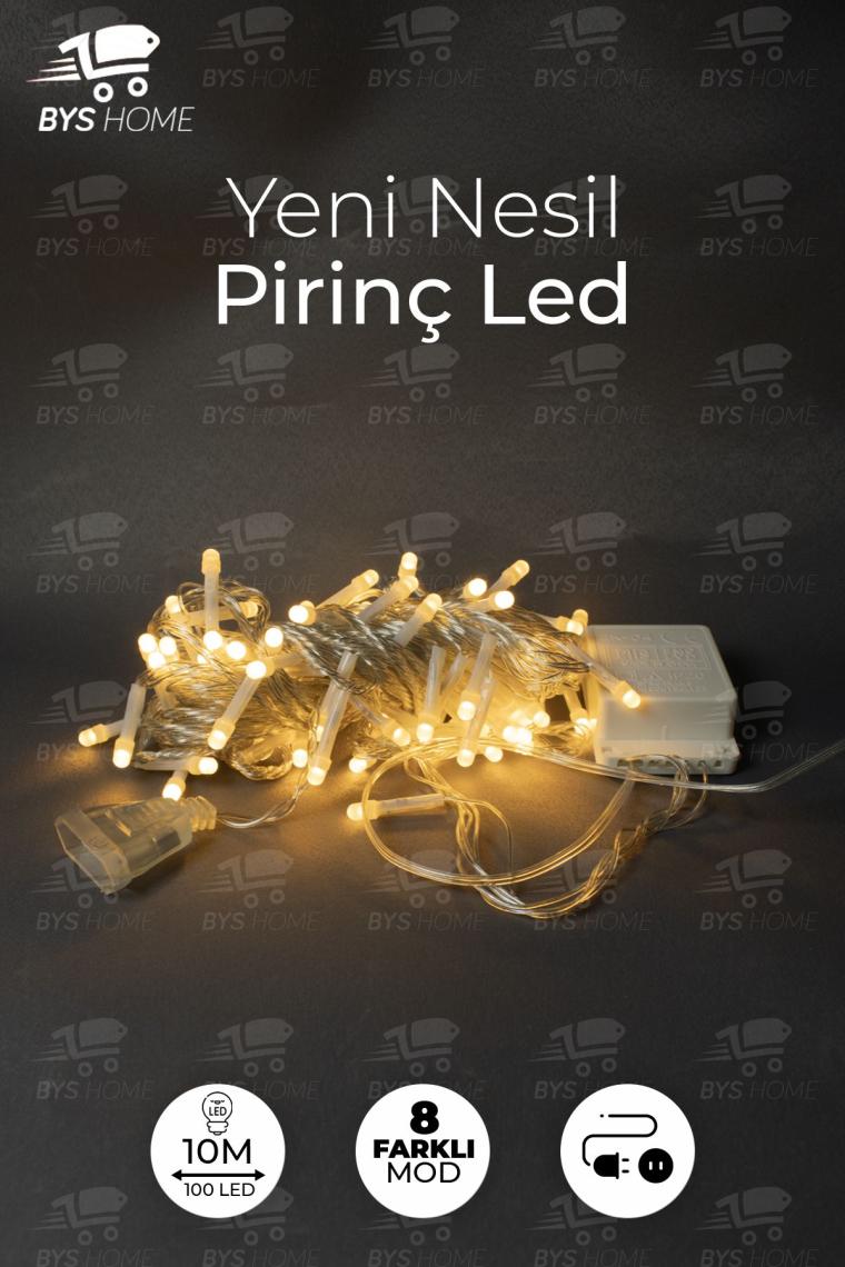 100 Ledli 10m Gün ışığı 8 Farklı Fonksiyonlu Fişli Led, Dekor Lambası