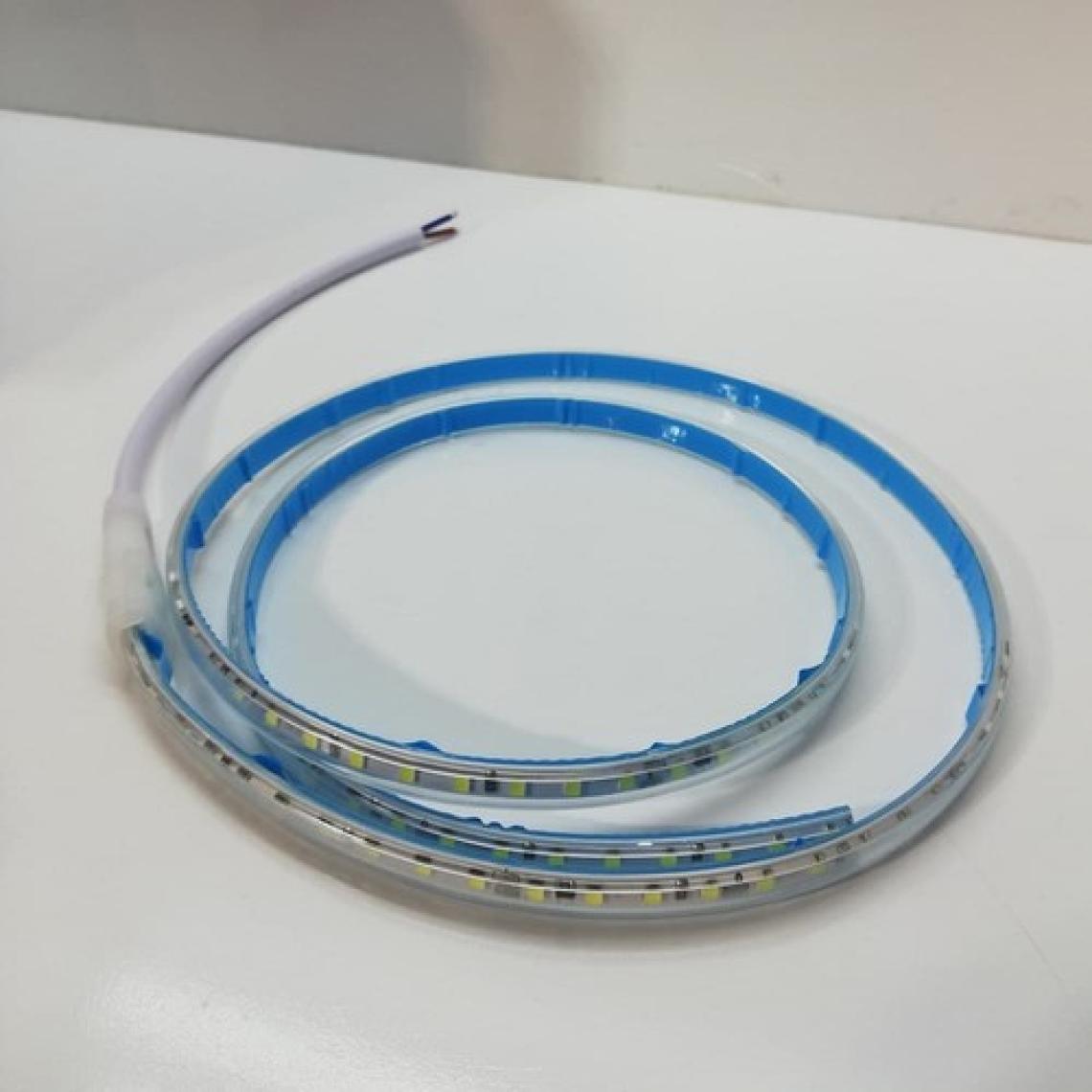 En Parlak Şerit LED 220 Volt Trafosuz Yapışkanlı Dış Mekan Beyaz Işık Fiş + 10 Metre CT-4475