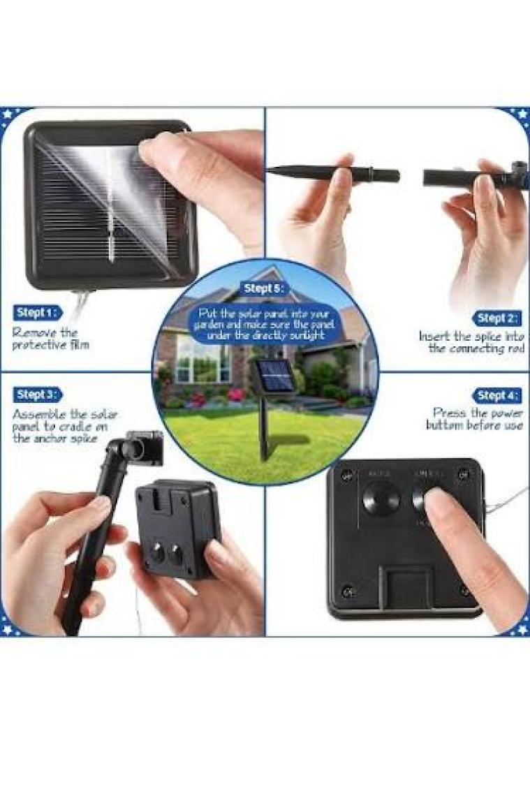 Dream Plus Solar Güneş Enerjili 10M 100 LED Şerit LED Işık Aydınlatma Dekorasyon Dış Mekan Lambası