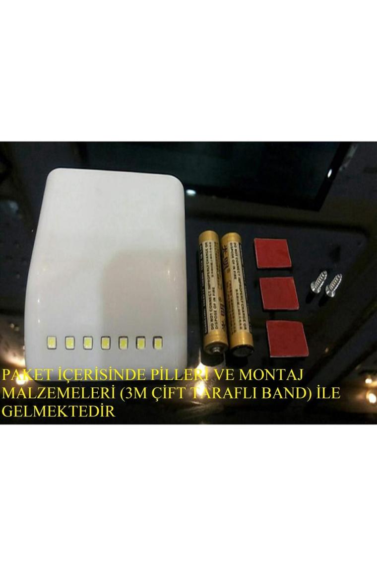 Alkese Sensörlü Dolap Içi LED Işık Pilli LED Aydınlatma Dolap Işığı  (Piller Dahil)