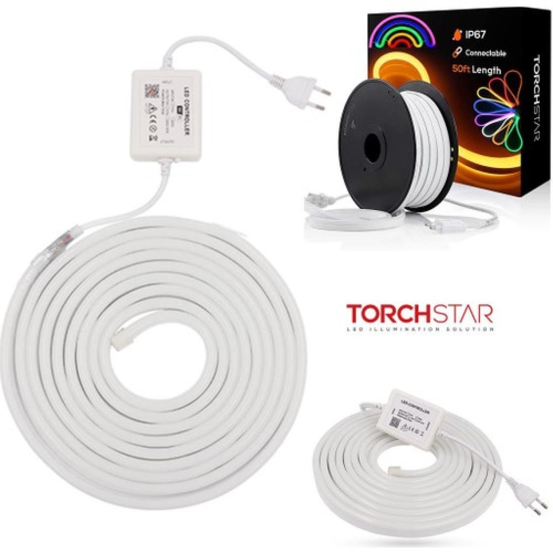 220 Volt Neon LED Işık 3 Metre Tak Çalıştır Esnek Hortum Şerit LED Aydınlatma Beyaz