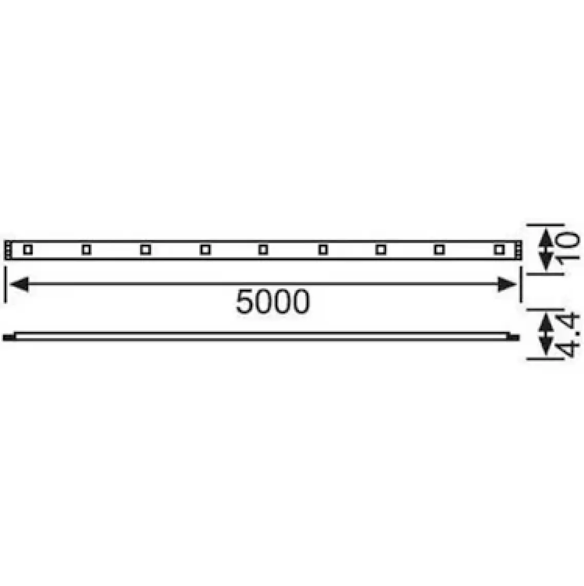 Jupıter  3 Çip İçmekan Şerit Led 12V (Beyaz Işık) - 10Mt'Lik Paket