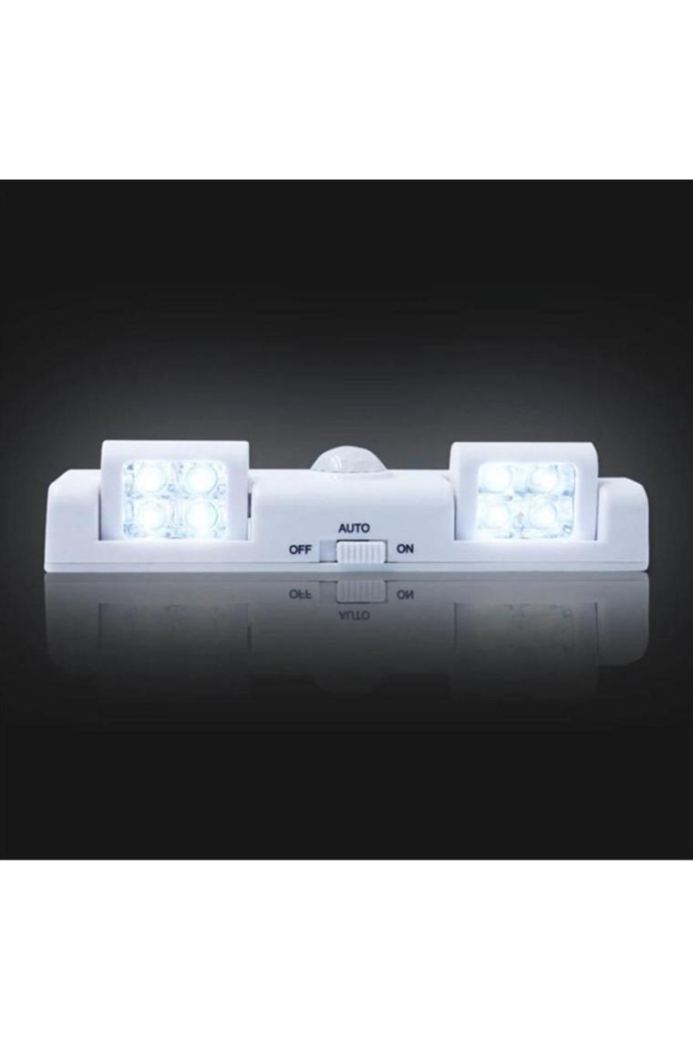Sge Teknoloji 2 Taraflı 8 LED Hareket Sensörlü Pilli LED Çalışma Masası Ev Elbise Dolabı Lamba Işık