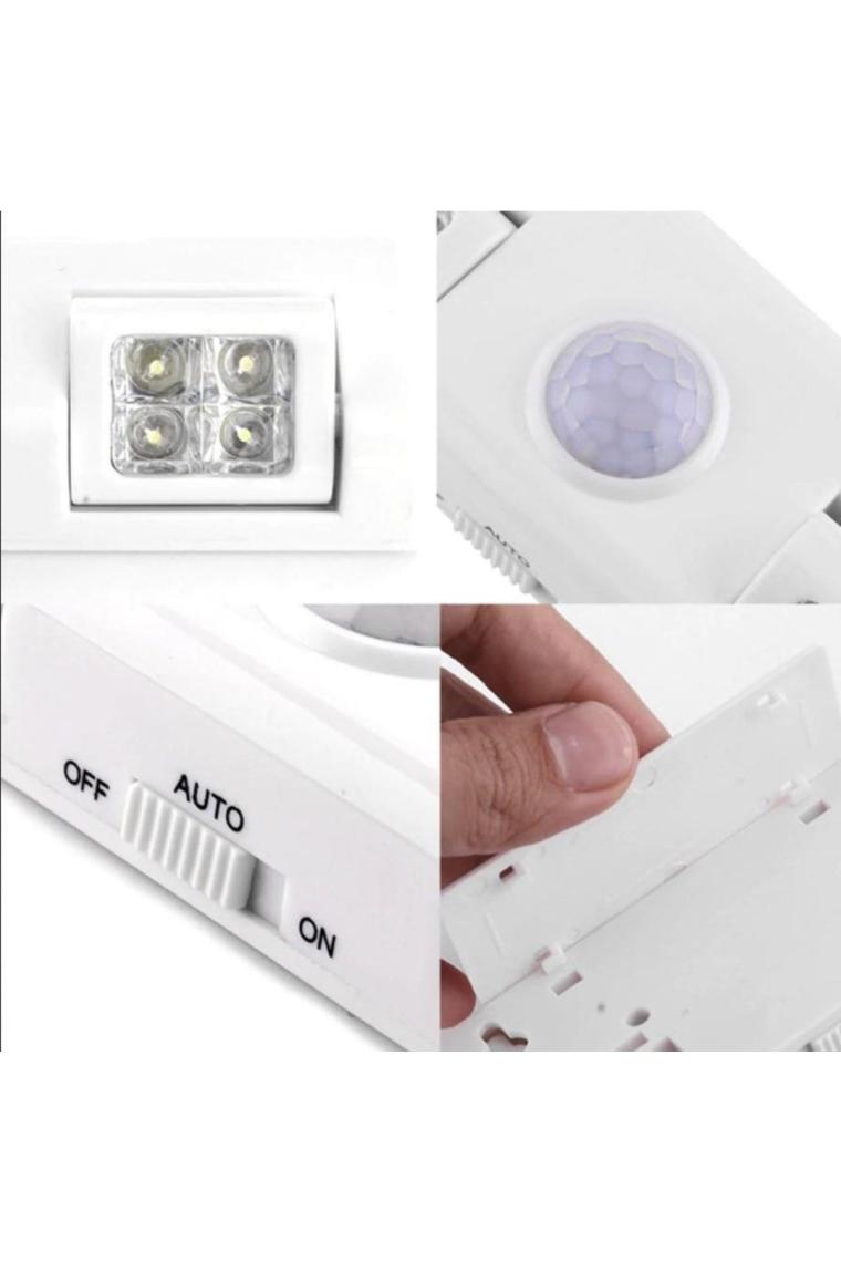 Sge Teknoloji 2 Taraflı 8 LED Hareket Sensörlü Pilli LED Çalışma Masası Ev Elbise Dolabı Lamba Işık