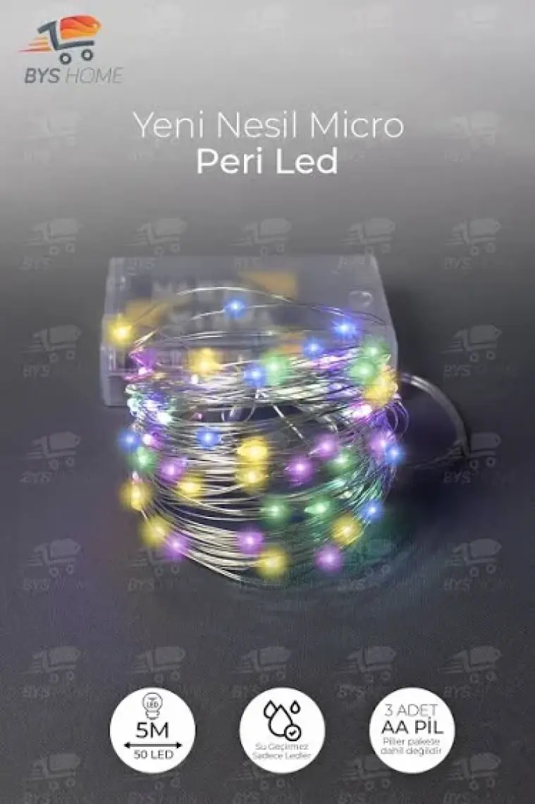 BYSHOME Peri LED 5 Metre Pilli Dekoratif Aydınlatma