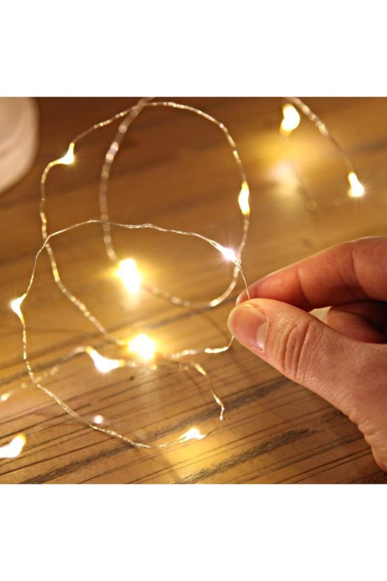 Mutlu Adım 5 m Peri Led Işık Şerit Pilli Aydınlatma Dekor 50'li