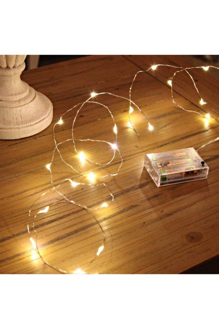 Mutlu Adım 5 m Peri Led Işık Şerit Pilli Aydınlatma Dekor 50'li