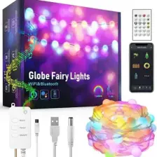 Upway Bluetooth 10 Metre Rgb Renk Değiştiren Akıllı Küre Dizili Işıklar USB 66 LED Kumandalı