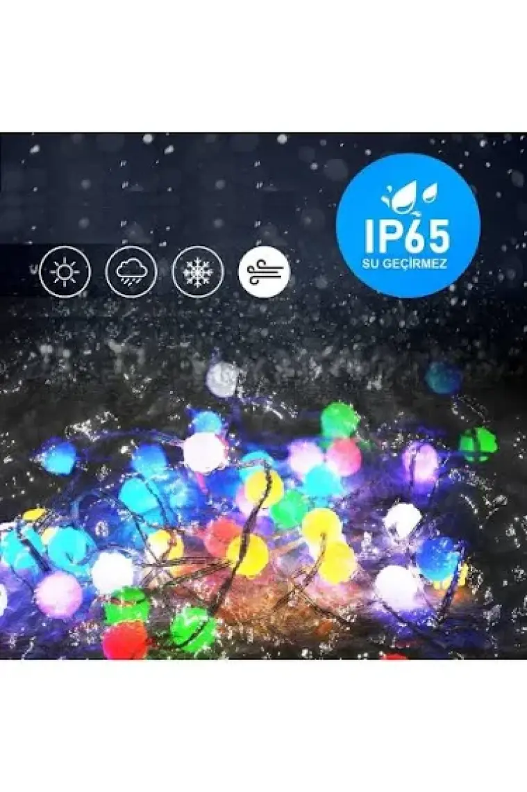 Upway Bluetooth 10 Metre Rgb Renk Değiştiren Akıllı Küre Dizili Işıklar USB 66 LED Kumandalı