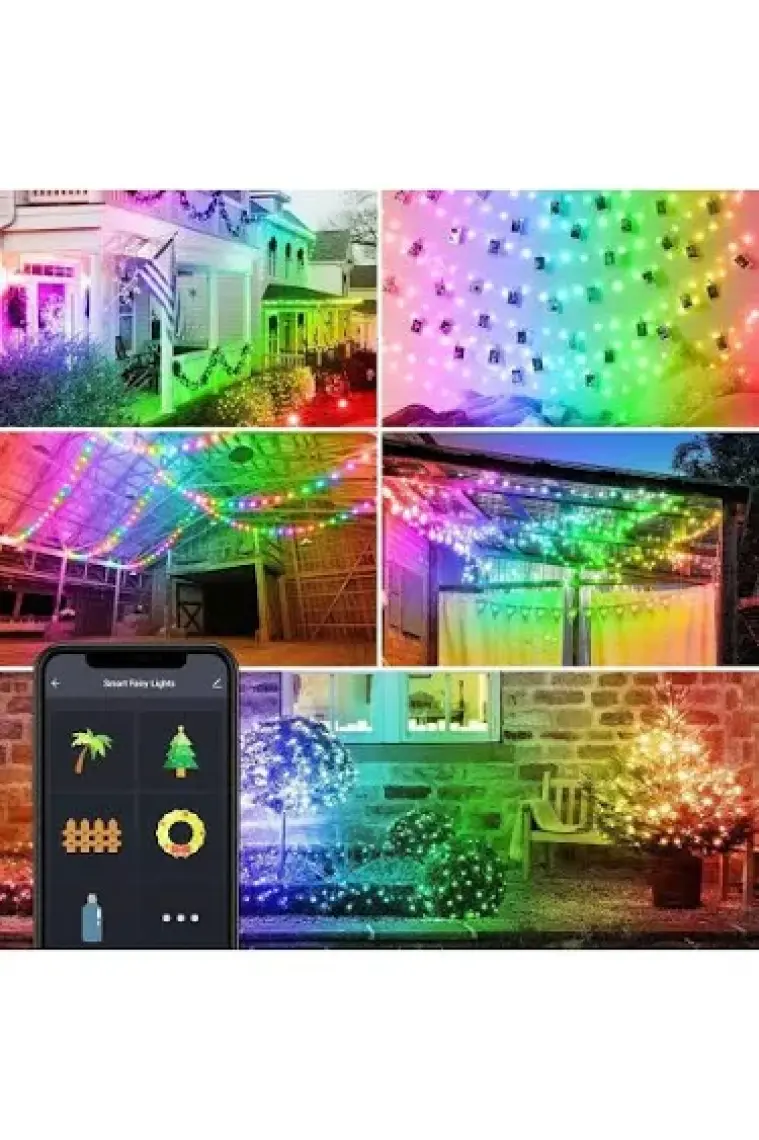 Upway Bluetooth 10 Metre Rgb Renk Değiştiren Akıllı Küre Dizili Işıklar USB 66 LED Kumandalı