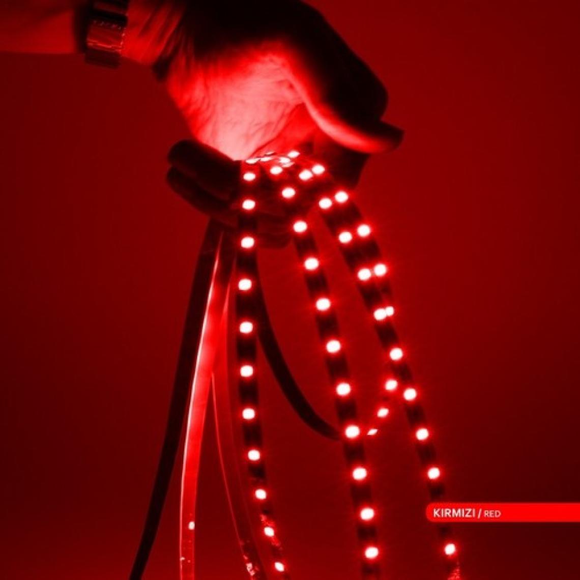 Ack Şerit LED 60 Led''li Kırmızı Işık 7W 5 Metre AS01-00804