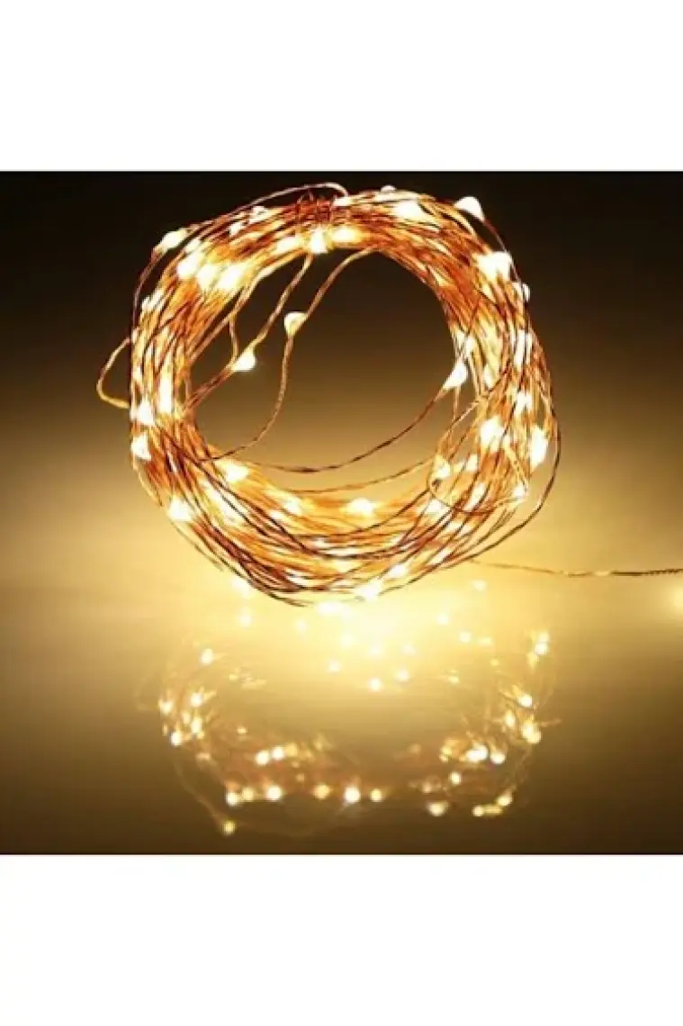 Mutlu Adım 10 m Peri Led Işık Pilli Aydınlatma Dekor 100'lü