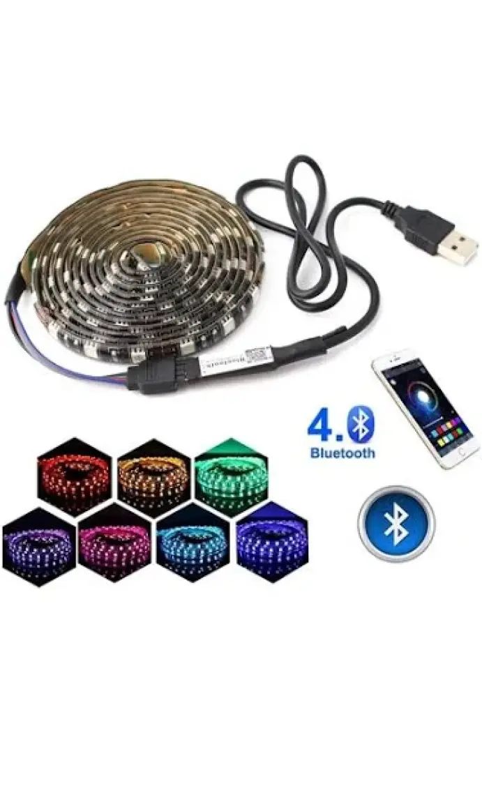 Triline  Tv Arkası Bluetooth Rgb Usb Led Şerit Aydınlatma 16 Renk 1 m