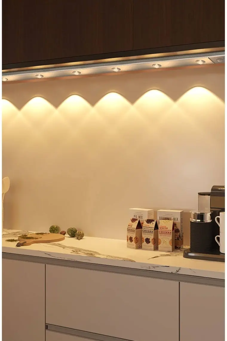 Waldern 100 cm Sensörlü Şarjlı Şerit LED Işık 3in1 Beyaz-Gün Işığı-Nötr Renk